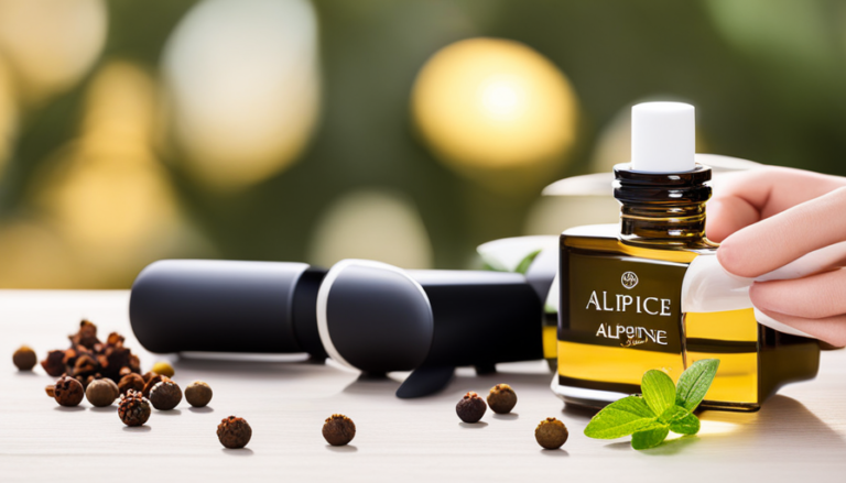 An image showcasing the versatility of allspice essential oil